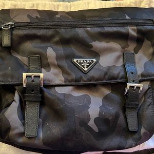 Prada camo messenger bag